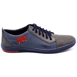 Olivier Herren Lederschuhe 695MP marineblau