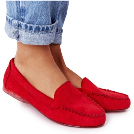 Wildleder-Loafer Sergio Leone MK722 Rot