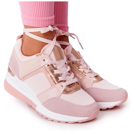 PS1 Sneakers mit Keilabsatz Rosa Bye Bye Love golden