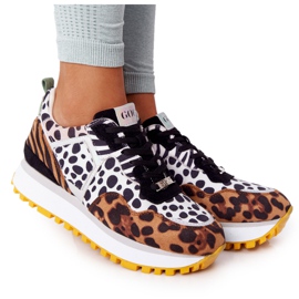 Wildleder Sportschuhe On The Platform GOE HH2N4003 Braun weiß schwarz