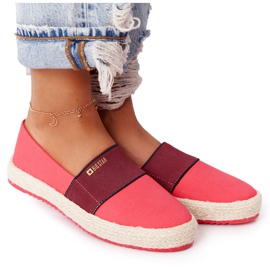 Rote Espadrilles auf geflochtener Sohle Big Star HH274478
