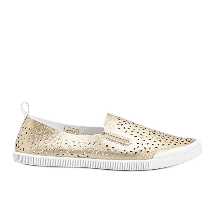 Maegan goldene durchbrochene Sneakers