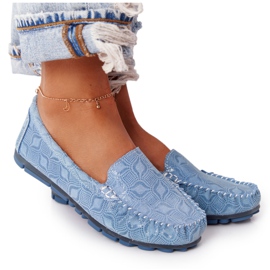 Rio Flore Umweltfreundliche Lederslipper Blau