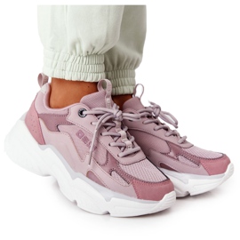 Damen Sportschuhe Memory Foam Big Star HH274258 Violett rosa