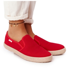 Rote Espadrilles auf geflochtener Sohle Big Star DD274018