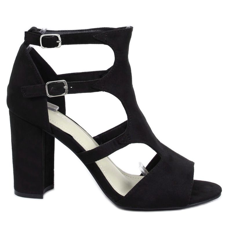 Schwarze Sandalen mit hohen Absätzen 168-231 Schwarz