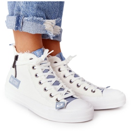 High-Top-Sneaker für Damen Big Star HH274160 Weiß blau