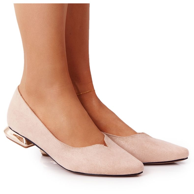 Loafer mit goldenen Absätzen Vinceza 21-10601 Beige