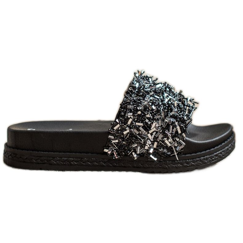 Seastar Mode Kristall Hausschuhe schwarz