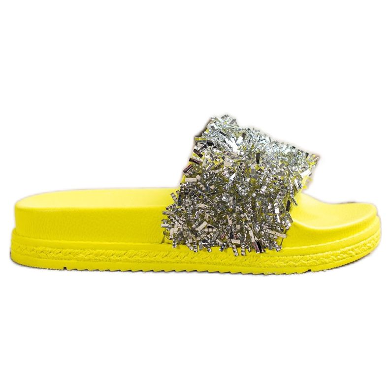 Seastar Modische Hausschuhe aus Kristall silber- gelb