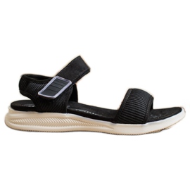 Evento Bequeme Sandalen mit Klettverschluss schwarz