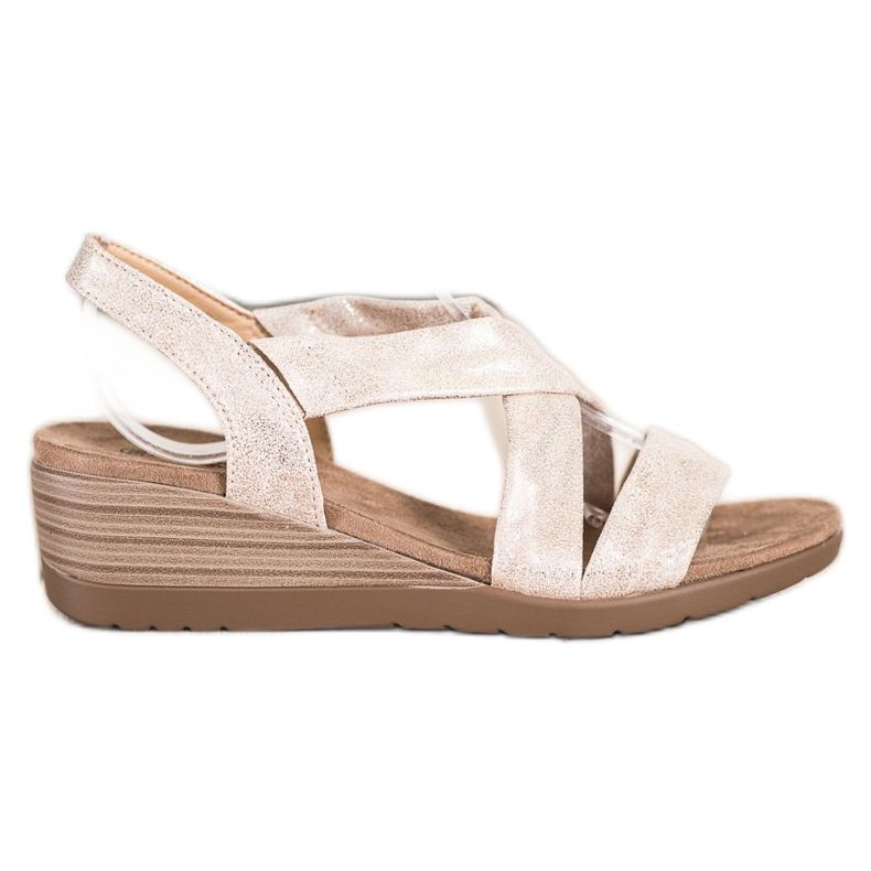 S. BARSKI Keilsandalen S.BARSKI beige golden