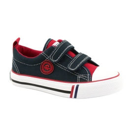 Amerikanische Kinder American Club LH62 Marineblaue Turnschuhe rot navy blau