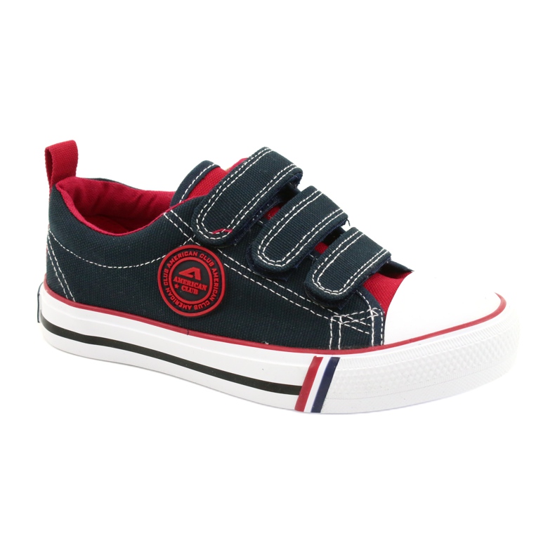 Kinder-Sneaker mit Klettverschluss American Club LH61 Marineblau
