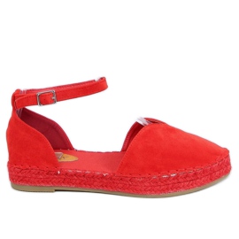 Espadrilles für Damen mit Schnitt rot 1219 Red