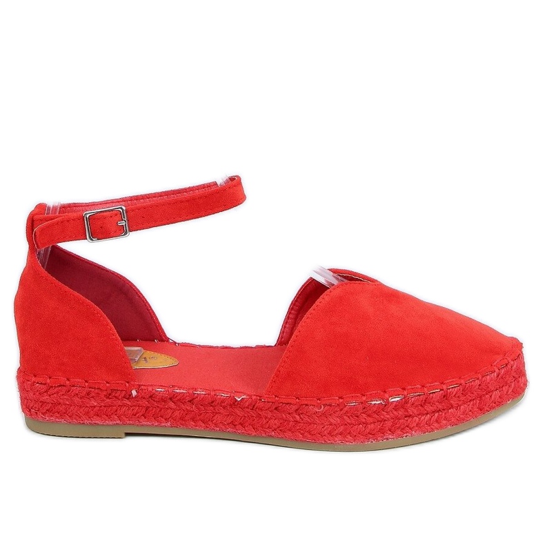 Espadrilles für Damen mit Schnitt rot 1219 Red