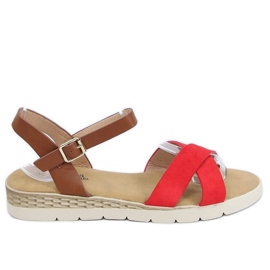 Rote Damensandalen 1031-15 Rot braun