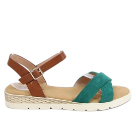 Grüne Damensandalen 1031-15 Grün braun