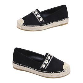 Schwarze Espadrilles mit Muscheln 6771 Schwarz