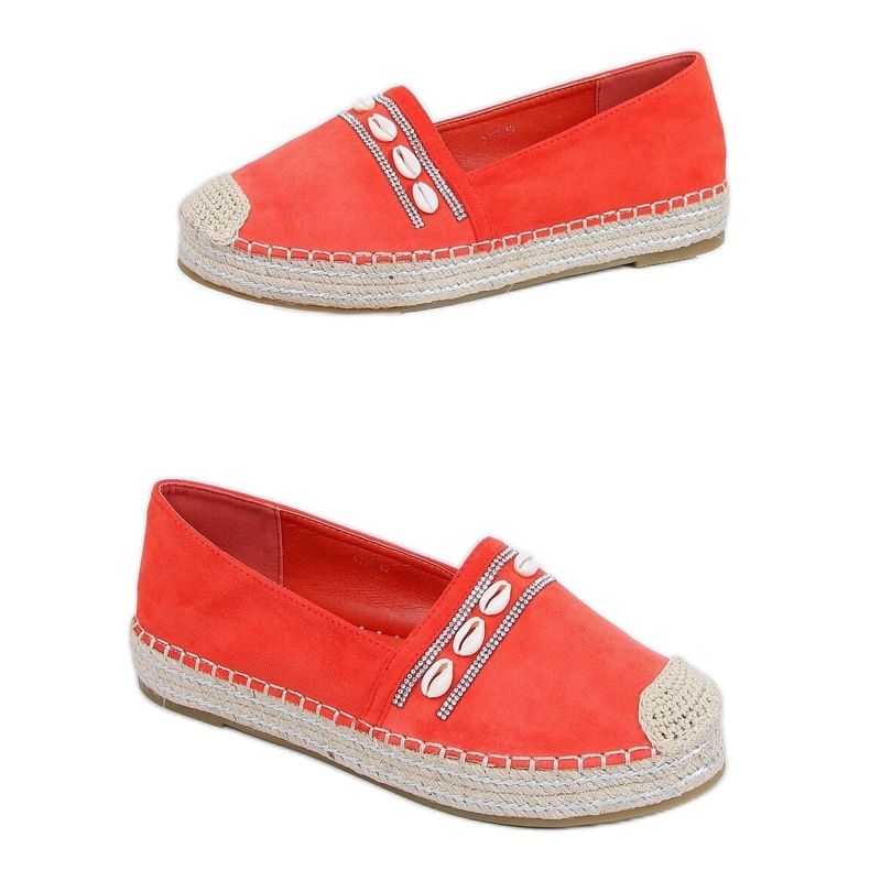 Orange Espadrilles mit Muscheln 6771 Orange