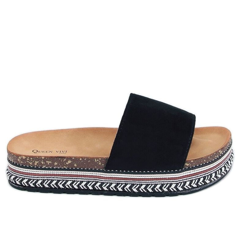 Schwarze Korkhausschuhe 218-211 Schwarz