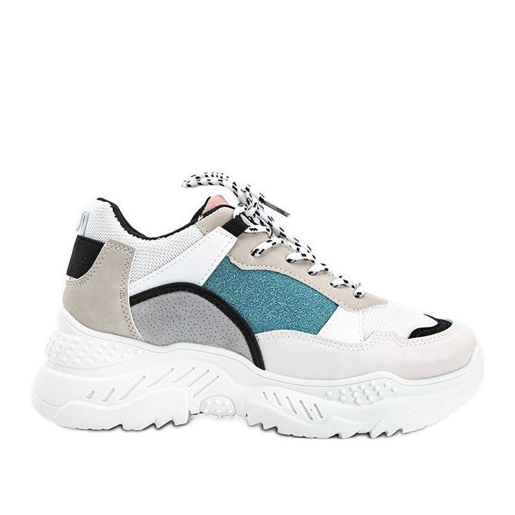 Beige Sneakers mit dicker Joana-Sohle