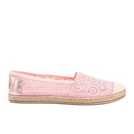 Mandys rosa Stoff-Espadrilles