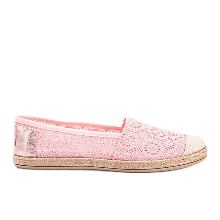 Mandys rosa Stoff-Espadrilles