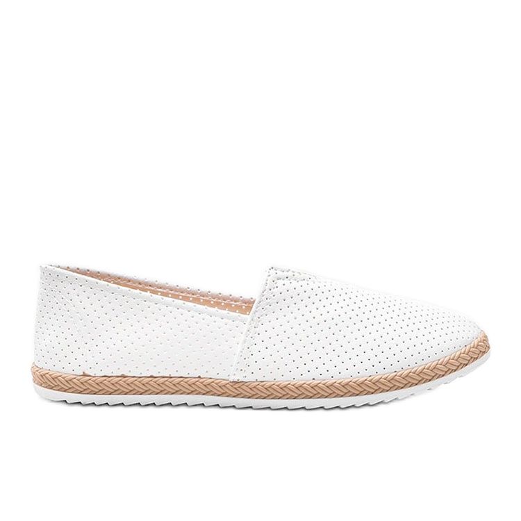 Jaylene weiße durchbrochene Loafer