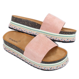 Rosa Kork Hausschuhe LS015 Rosa