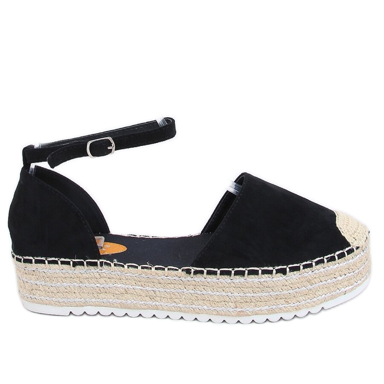 Espadrilles schwarze Sandalen 2138 Schwarz