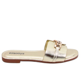 Goldene HY23-01 Goldene Hausschuhe mit Kette