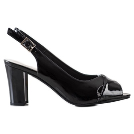 Sergio Leone Sandalen aus Lackleder schwarz