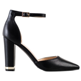 Diamantique Stilvolle Pumps in Spitz schwarz