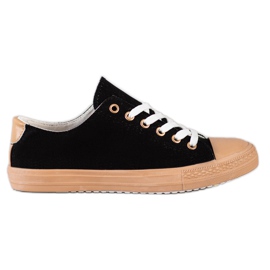 SHELOVET Textil-Sneakers schwarz