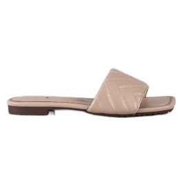 S. BARSKI Gesteppte S.BARSKI Hausschuhe beige