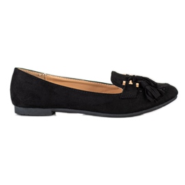 Kayla Modische Loafer schwarz golden