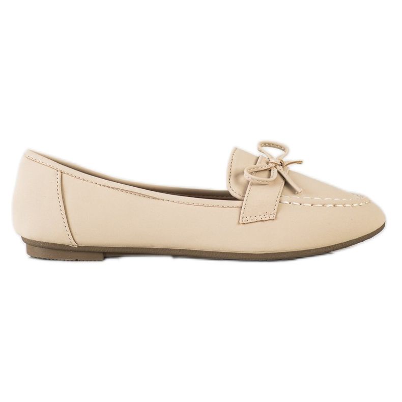 Diamantique Loafer aus Öko-Leder beige