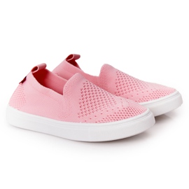 Kinder Slip-On Big Star HH374103 Rosa Turnschuhe