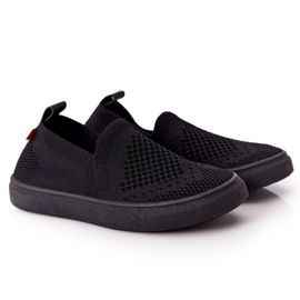 Kinder Slip-On Big Star HH374107 Schwarze Slip-On Sneakers