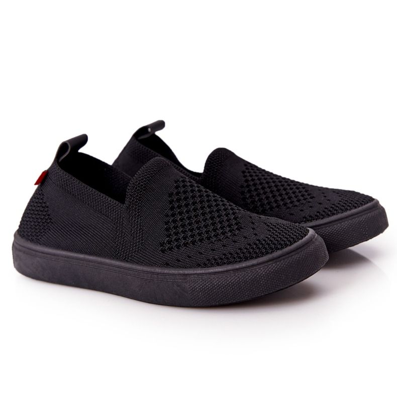 Kinder Slip-On Big Star HH374107 Schwarze Slip-On Sneakers