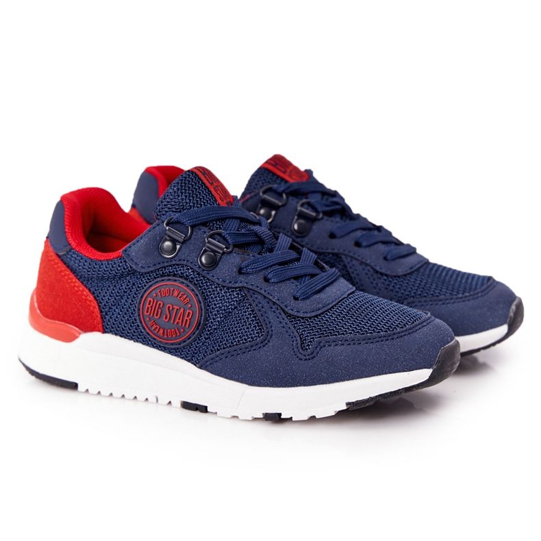 Kinder Sportschuhe Memory Foam Big Star HH374175 Marineblau mehrfarbig