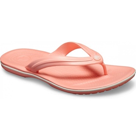 Crocs Damenhausschuhe Crocband Flip hellrosa und weiß 11033 6KP