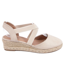 Espadrilles auf niedrigem Keil beige 9R65 Beige