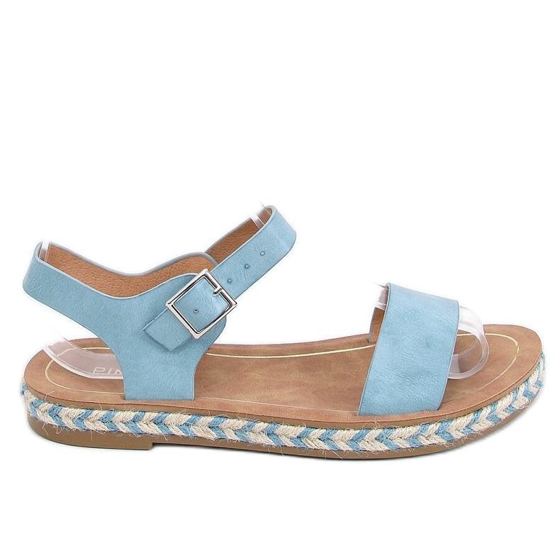 TH005 Blaue Espadrilles-Sandalen