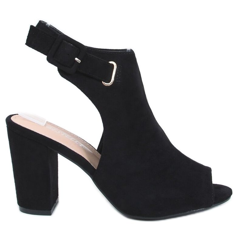 Schwarze Sandalen mit hohen Absätzen 100-1001 SA-2 Schwarz