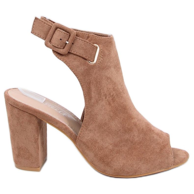 Sandalen High Heels Kamel 100-1001 SA-2 Kamel braun mehrfarbig