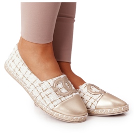 EVE Elegante goldene Espadrilles für Damen Be My Love beige