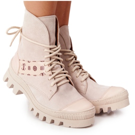 Lewski Shoes Wildlederstiefel Workery Lewski Schuhe 2942-0 Light Beż beige