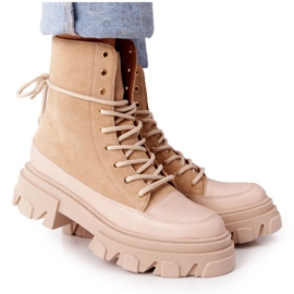 Lewski Shoes Wildlederstiefel Workery Lewski Schuhe 3007-0 Sand beige mehrfarbig